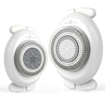 Hiqufet Electric Back Scrubber for Shower, Adjustable Height Shower Back Scrubber Wall Mounted, 4-Speed & 3 Replaceable Brush Heads, IPX7, Hands-Free Back Cleansing and Exfoliating Brush - size: CKT2