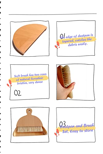 Dustpan and Brush Set Small Broom and Dustpan Set Dust Pan and Brush Set for Traveling, Rvs, Campers Campsites, Dorm Rooms, an Art Studio and More 1 Set