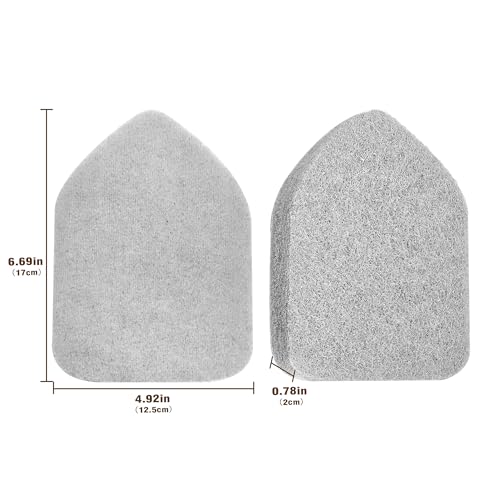 NEWE Shower Scrubber Refill Pads, Tub Tile Scrubber Replacement Head for Cleaning Bathroom Bathtub Sink Toilet (2pcs Scouring Pad) - color: Gray