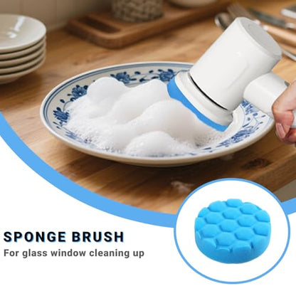 Replacement Brush Heads, 4-Pack Multi-Surface Spin Scrubber Heads for Cordless Electric Power Scrubber, Cleaning Pads for Bathroom, Kitchen, Tile, Bathtub, Car Detailing & Floor