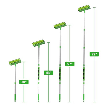 Ceiling Fan Cleaner Duster with 6 Ft/72'' Extension Pole High Ceiling Fan Blade Cleaning Tool Microfiber Duster Reusable Pads for Cleaning Ceiling Fan, Baseboard, Blind, Cobweb, Molding