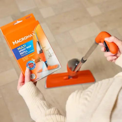 Macromax Replacement Microfibre Mop Head - Compatible with Flat Tablet Mop - Washable, Durable & High Absorption - Easy to Attach - Pack of 1 - color: Replacement Top