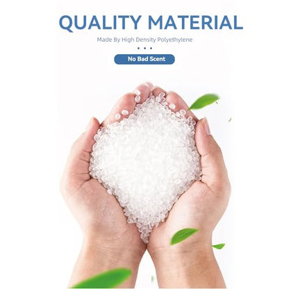 WAIKAS 8 Gallon Trash Bags with Handles, Pack of 42, Garbage Bags, Size 55 * 70cm, Weight 8g/pcs, Unscented, White - color: White, size: 42 Count (Pack of 1)