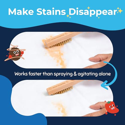 Miss Mouth’s Messy Eater Laundry Brush – Gentle Fabric Scrub Brush for Spot Cleaning, Pre-Treating Stains & Delicates