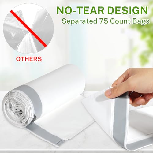10 Gallon Trash Bags Drawstring, 1 Mil Thick White Garbage Bag for Office Kitchen, 75 Count - style: 10 Gallon Drawstring
