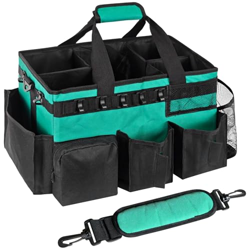Wearable Cleaning Caddy Bag,WithDetachable Divider cleaning bags for housekeepers, With Adjustable Shoulder Strap for Cleaners & Housekeeper