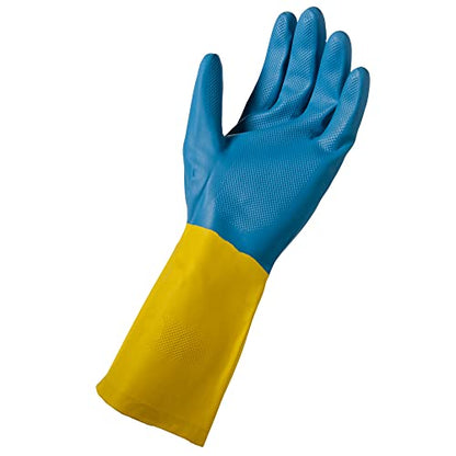 Soft Scrub Neoprene Coated, Reusable Latex Household Glove - size: Small