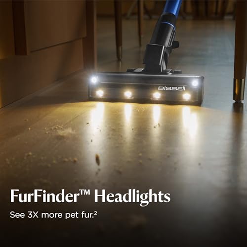 Bissell PowerClean FurFinder 200W Self-Standing Cordless Vacuum w/Tangle Free Brush Roll, Strong Suction, Removeable Battery, Wall Mount, Upholstery Tool & Bright Headlights - style: PowerClean FurFinder