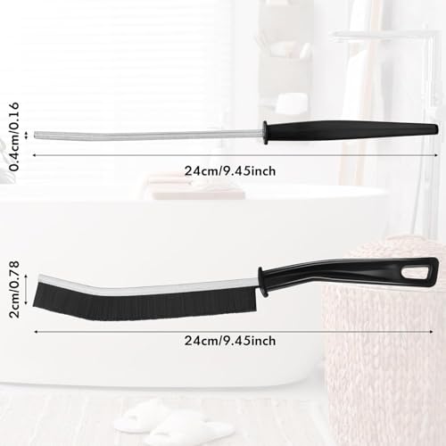 6P Crevice Cleaning Brush Hard Bristle Crevice Grout Cleaner Brush Thin Brush Gap Grout Cleaner for for Household Use, Bathroom, Kitchen