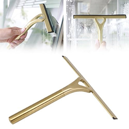 Stainless Steel Mini Squeegee Shower Squeegy Rechargeable Window Vac Window Squeegee for Glass Doors Walls, Sink, Mirror, Bathroom, Car Window Kitchen Mirror