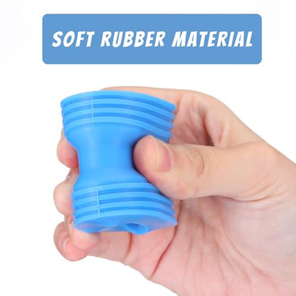 3 Pack Bottle Emptying Kit Soap & Lotion Bottles Saver Connector Coupler Transfer Connector Between Bottles for Soap, Lotion, Shampoo, Conditioner, 1.54 x 1.61 Inches(Blue) - color: Blue