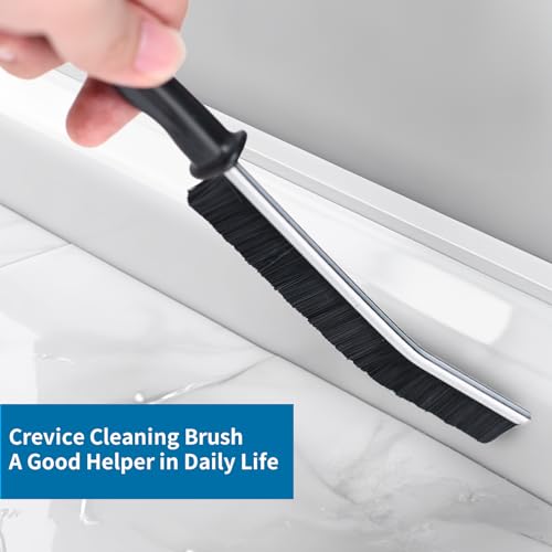 2 Pcs Crevice Cleaning Brush Hard Bristle Gap Brush Multifunctional for Bathroom Household Kitchen Tiles Window Crevice Cleaning Tool (Style 2) - style: Style 2