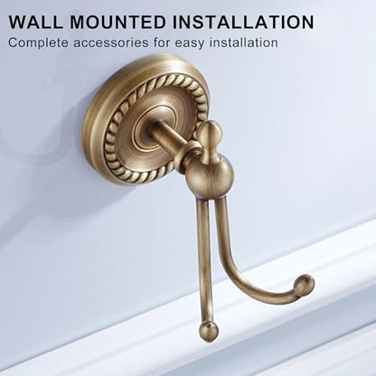 Antique Bronze Robe Hooks for Bathroom Towel Hook Storage Hook Wall Mounted - color: Towel Hook