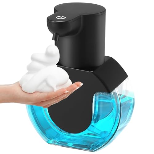 Automatic Soap Dispenser Touchless,14.2oz/420ML Auto Liquid Soap Dispenser,Rechargeabled Wall Mounted Smart Pump for Bathroom Kitchen,Black - color: Black, style: Foam