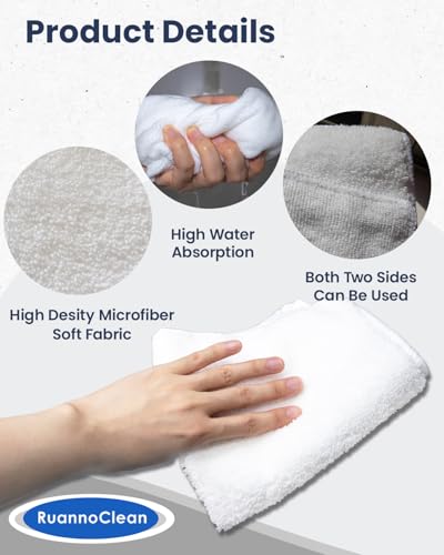 Microfiber Cleaning Cloth Compatible with Dupray/Wanger Steam Cleaner, Washable Neat Steam Mop Pads -Double Sided Soft & Absorbent Microfiber Towel for Various Cleaning scenarios, 6 Pack - color: White Cloth*6