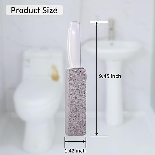 Pumice Stone for Toilet Cleaning, Pumice Cleaning Stone with Handle, Toilet Cleaner, Pumice Stone, Toilet Wand, Toilet Bowl Cleaner Brush, Toilet Brush (2PCS Gray) - color: 2pcs Gray