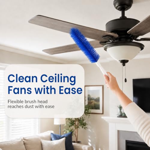Fan Cleaning Brush, Bendable Dust Remover for AC Vent Grilles, Window Tracks, Keyboards and Narrow Spaces (1)