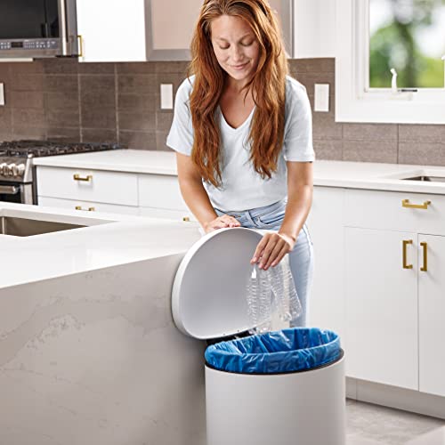 Plasticplace 32-33 Gallon Recycling Trash Bags, 1.2 Mil, Blue Garbage Liners, 33” x 39” (100 Count) - size: 1 Count (Pack of 100)