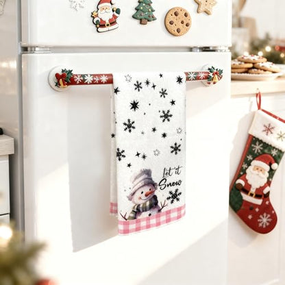 Snowman Xmas Trees Christmas Kitchen Towels Dish Towels, 18x26 Inch Daily Seasonal Winter Decoration Hand Towels Set of 4 - color: Snowman Four Pack
