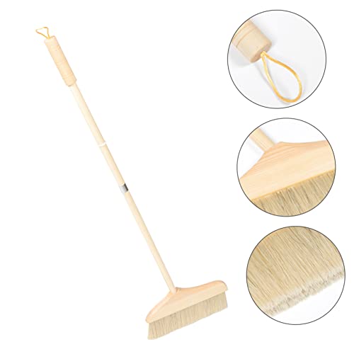 Indoor Soft Bristle Broom Long Handle Carpet Rake for Fluffing Dusting Pet Hair Removal
