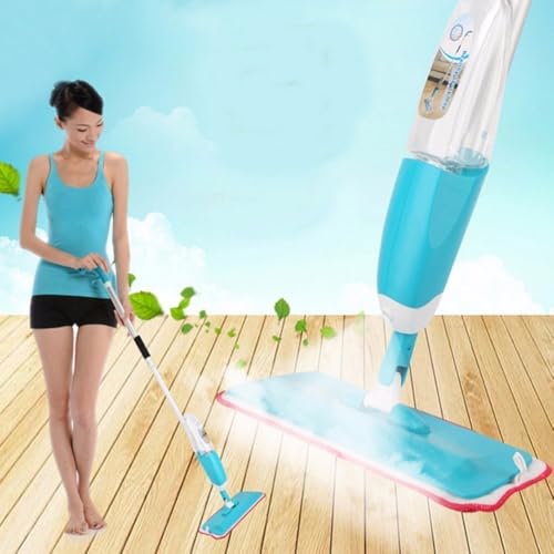 Washable Spray Floor Mop with Microfiber Pad and Refillable Bottle Suitable for Wooden, Vinyl, Marble and Tiles Floors