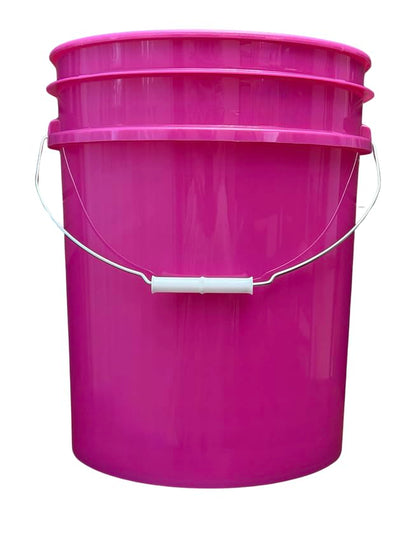 House Naturals 5 Gallon Premium HPDE Plastic Bucket - Made in USA Food Grade Storage Container, BPA Free All Purpose Pail (4, Magenta) - color: Magenta