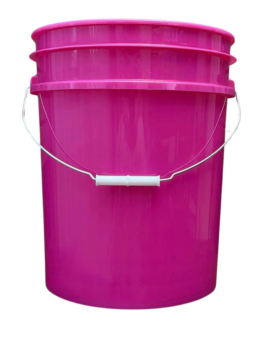 House Naturals 5 Gallon Premium HPDE Plastic Bucket - Made in USA Food Grade Storage Container, BPA Free All Purpose Pail (1, Magenta) - color: Magenta