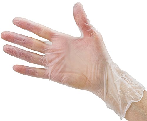 CARE PLUS Latex-Free Vinyl Gloves Clear Large Size 100 Count | Heavy Duty, Non-Sterile, Powder-Free, Rubber | Food Prep, Kitchen & Cleaning Gloves, Ideal for Professional Use - color: Vinyl Clear, size: Large