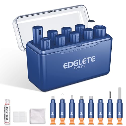 iPhone Cleaning Kit iPhone Cleaner, Phone Charging Port Cleaning, Cell Phone Repair Restore Tool for AirPod pro and iPad, Lightning Charger Cables Speaker Cleaner for Electronic Devices, Dark Blue - color: Dark Blue