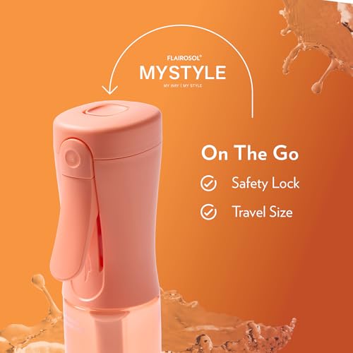 FLAIROSOL MyStyle, Spray Bottle for Hair - Small Travel Spray Bottle, Ultra Fine Continuous Water Mist for Face, Hairstyling, Salon, Cleaning, Beauty, Toners, Hydration & Makeup, 3.04oz / 90ml, Peach - color: Peach, style: 1 Pack