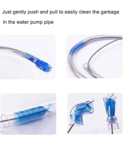 Flexible Long Drain Brush 67in Nylon Cleaner Double Ended Hose Tube Stainless Steel Pipe Brush 10 PCS 8.2in Straw Cleaning Brush - size: 67in