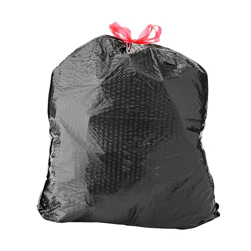 Amazon Basics 30 Gallon Flextra Strength Multipurpose Drawstring Trash Bags, 20% Post Consumer Recycled Material, Tear Resistant, Black, 50 Count - size: 1 Count (Pack of 50)
