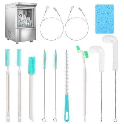12pcs Ice Maker Cleaning Brush Set, Multifunctional Ice Machine Cleaning Tools Water Cooler Cleaner Kit Home Kitchen Utility Tools