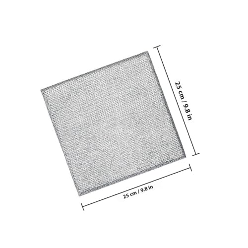 INOOMP 10pcs Reusable Wire Mesh Dishwashing Rags Scrub Pads Silver Double-Layer Kitchen Cleaning Cloths for Non-Scratch Dish and Bowl Washing