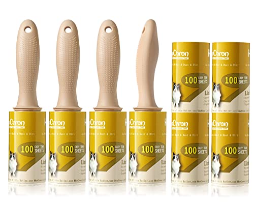Lint Rollers Extra Sticky for Pet Hair [800 Sheets/4 Handles], Lint Remover Go Beyond Animal Fur, Dust and Other Dirt, Dog & Cat Hair Remover Rollers for Clothes, Furniture, Carpet, Car - size: 4 Rollers / 800 Sheets