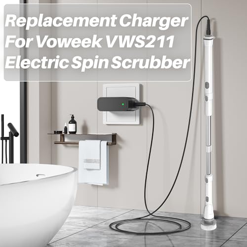 9V Power Supply for Labigo Electric Spin Scrubber LA1 Pro Charger for Voweek Electric Spin Scrubber AC Adapter Compatible with Voweek VWS211 SP02 for Labigo LA1 Pro Cordless Cleaning Brush Power Cord