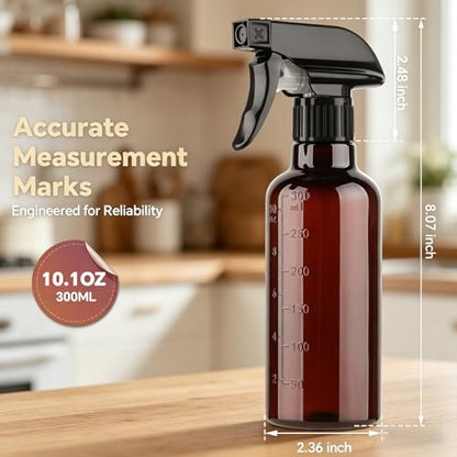 Plastic Spray Bottles (2 Pack 10 oz), Leakproof Adjustable Fine Mist & Jet Stream Nozzle, Premium BPA-Free Plastic Multi-Purpose for Hair, Plants, Cleaning (2 PACK GREEN) - color: 2 PACK GREEN