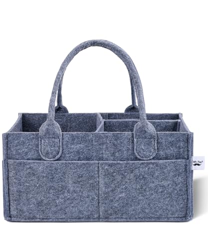 Mr. Pen- Baby Diaper Caddy Organizer, Charcoal Gray | Nursery Storage Bin and Car Organizer for Diapers and Baby Wipes - color: Charcoal Gray, size: 1 Pack, Regular