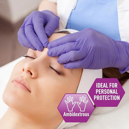 MedPride Powder-Free Nitrile Exam Gloves, Large, Case/1000 (10 Boxes of 100) - size: Large (Pack of 1000)