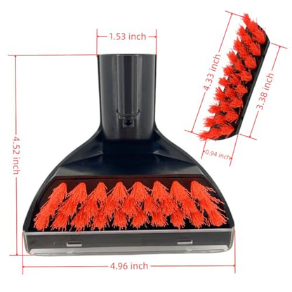 Upgraded 5.3in 1400B Little Green Machine Multi-Purpose Tools Stair Brush Replacement Parts Compatible for 4075 3194 3353 2458 3588F 1986 1425 2513E 3624 Tough Stain Brush Tool Attachments(Black 1+2) - color: Upgrade (Black 1+3)