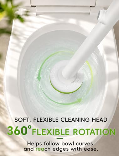 Disposable Toilet Bowl Cleaner Wand System with Green Refill Heads, Wall Mount Toilet Brush and Holder Set for Bathroom Cleaning (2 Toilet Brush + 60 Refills)