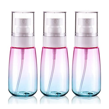 Cosywell Fine Mist Spray Bottles TSA Approved 2oz 60ml 3 Pack Leak Proof Travel Spray Bottle Empty Small Spray Bottles for Perfume Essential Oils Toners Rose Water Cosmetics (3Gradient Pink Blue) - color: 3 Gradient Pink Blue, size: 2 oz