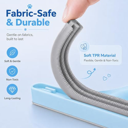 2 Pack Portable Pet Dogs Cats Hair Remover Lint Removal Shaver Tool Fur Scraper Carpet Rake for Couch Furniture Car Mats Fabric Sofa Clothes Bedding Blue - color: Blue