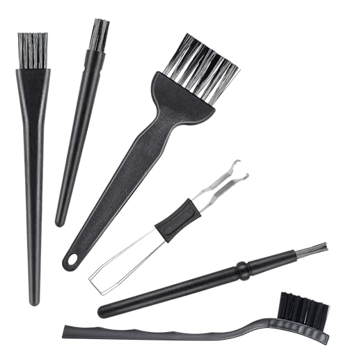 SIMPOR 6 PCS Nylon Keyboard Cleaning Brush Kit, Anti Static Brushes with Keycap Puller, Electronic Cleaning Brushes for Laptop Computer Dust Removal