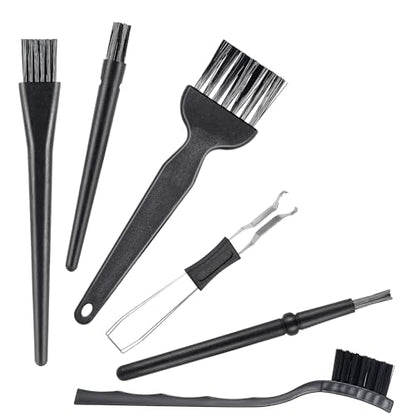 SIMPOR 6 PCS Nylon Keyboard Cleaning Brush Kit, Anti Static Brushes with Keycap Puller, Electronic Cleaning Brushes for Laptop Computer Dust Removal