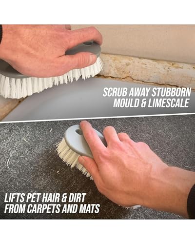 Premsons® Multipurpose Scrub Brush with Ergonomic Grip – Heavy-Duty Cleaning Brush for Floor, Tiles, Kitchen & Bathroom