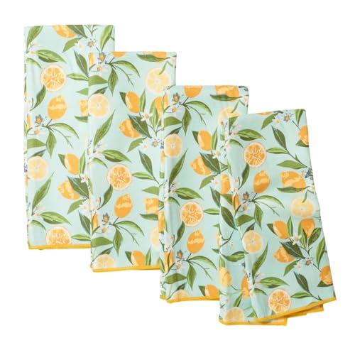 Super Absorbent Kitchen Towels - Set of 4 - color: Yellow, size: Set of 4