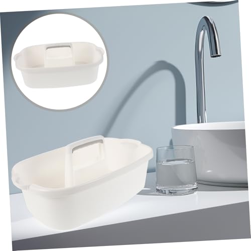 Plastic Basket for Cleaning Supplies Hotel Home Use Sturdy Handle Kitchen Cleaning Utensil Organizer Spacious Storage Bucket