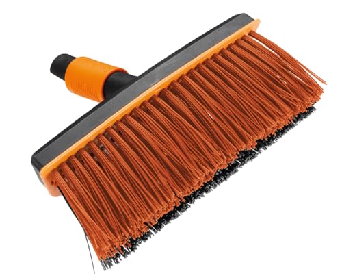 Fiskars All-Purpose Broom, Broom Head, Width: 26 cm, Plastic Bristles, Black/Orange, QuikFit, 1001417 - style: All-purpose broom (26 cm)