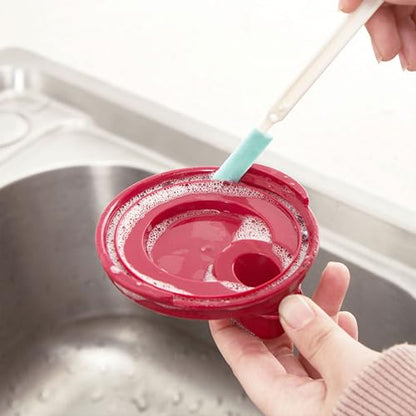 8Pcs Multi-Functional Crevice Cleaning Brush Set - Cup Lid Gap Cleaner, Bottle & Nipple Detail Brush, Long Handle Kitchen Sink & Groove Scrubber for Home Use - size: 8pcs